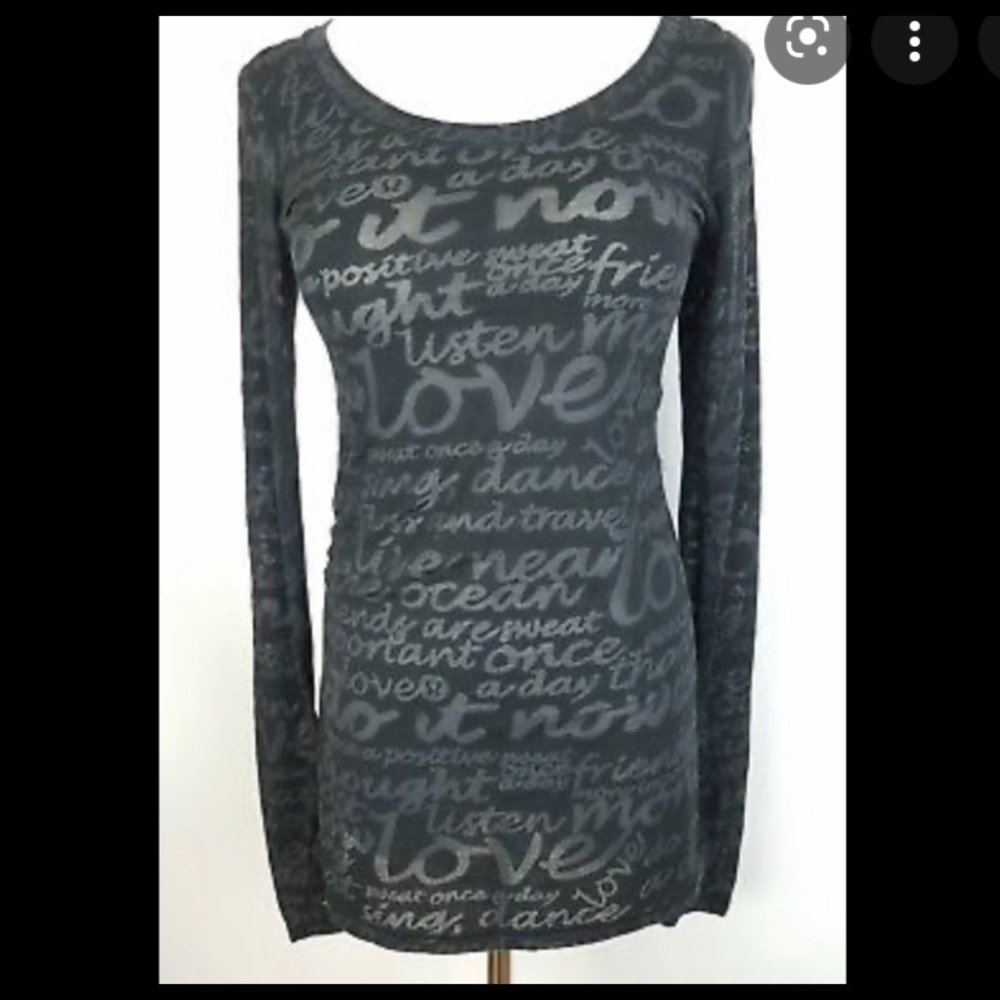 EUC Lululemon Long Sleeve Manifesto Burnout Black